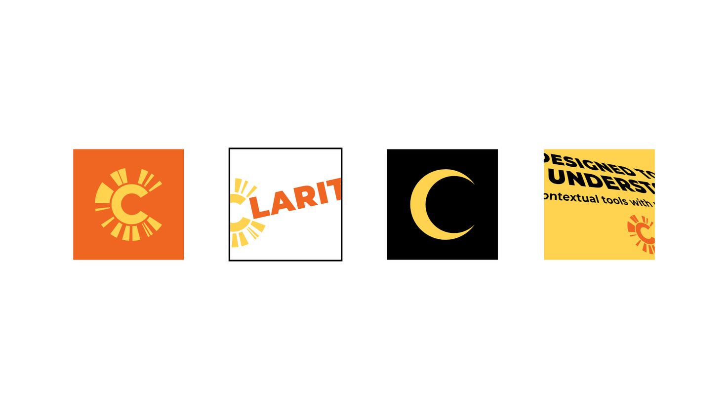 Untitled Overview of the ClearSky brand system combining logo variations, color palette, tone, and application examples.